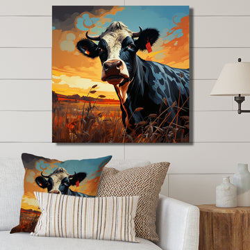 Colorful Expressionist Cow Portrait - Cow Wall Decor